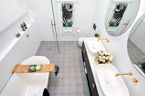 Week 1 Bathroom Reveal Oeanus Towel Warmer Photo 2