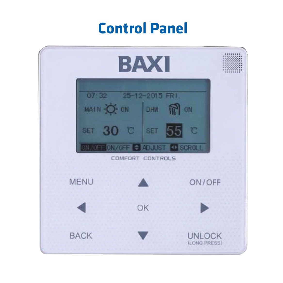 BAXI Auriga Heat Pumps Control Panel