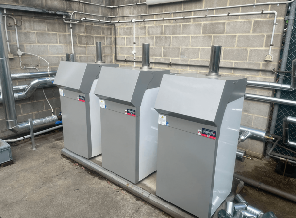 Hydronic heating boilers for commercial projects
